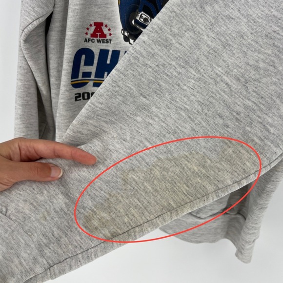 Vintage San Diego Chargers Sweatshirt Mens Large Hanes 2006 AFC West Champs Gray - Picture 9 of 13